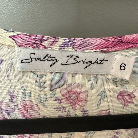 SALTY BRIGHT | Women’s Size 6 Pink Winona Floral Wrap Dress - Picture 7 of 9